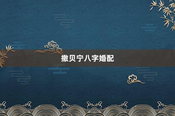 撒贝宁八字婚配